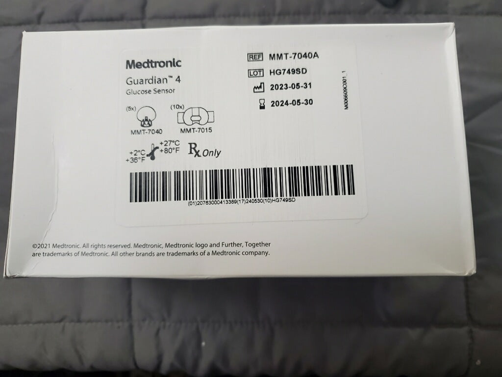*****Medtronic box of 5 Guardian 4 sensors -(NO RETAIL BOX) expired 2024-2025 dat