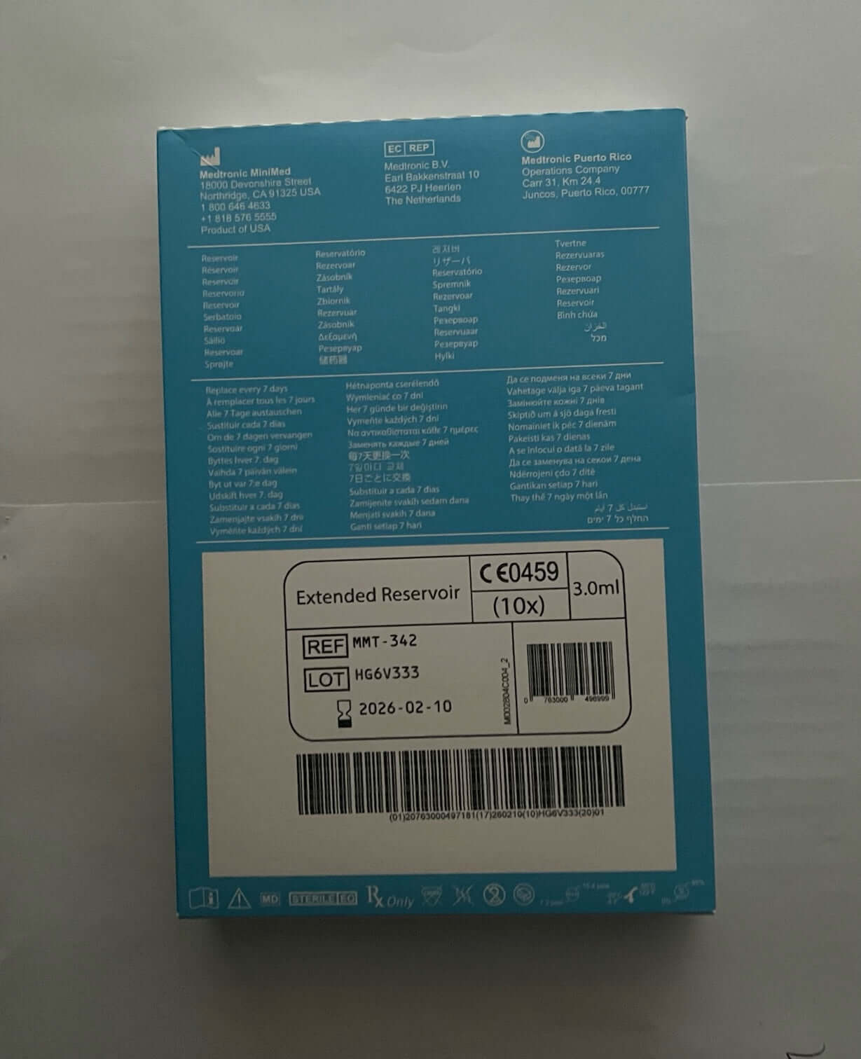 Medtronic Extended Reservoir 3ml MMT 342