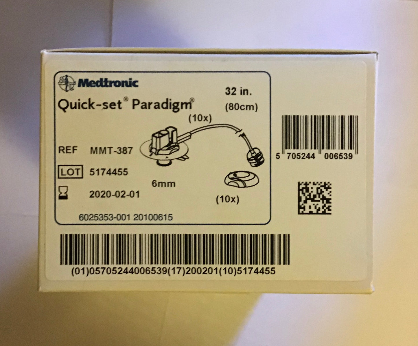 2020-2025 Medtronic quickset 6mm/32in  MMT-387