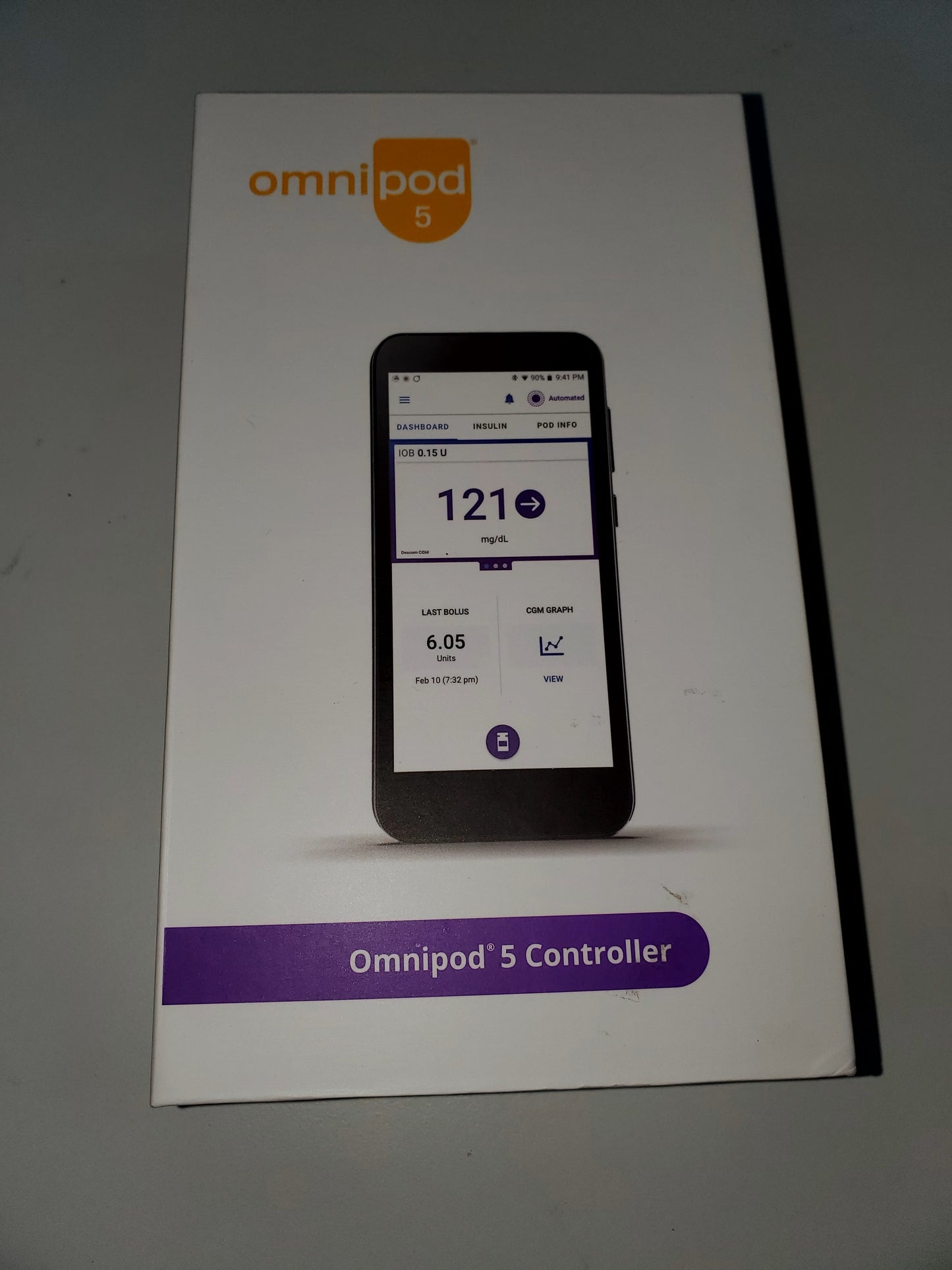 *Insulet "Omnipod 5" system controller NEW - latest model  -BIG SALE save 50%- links to Dexcom G6/G7 automatically